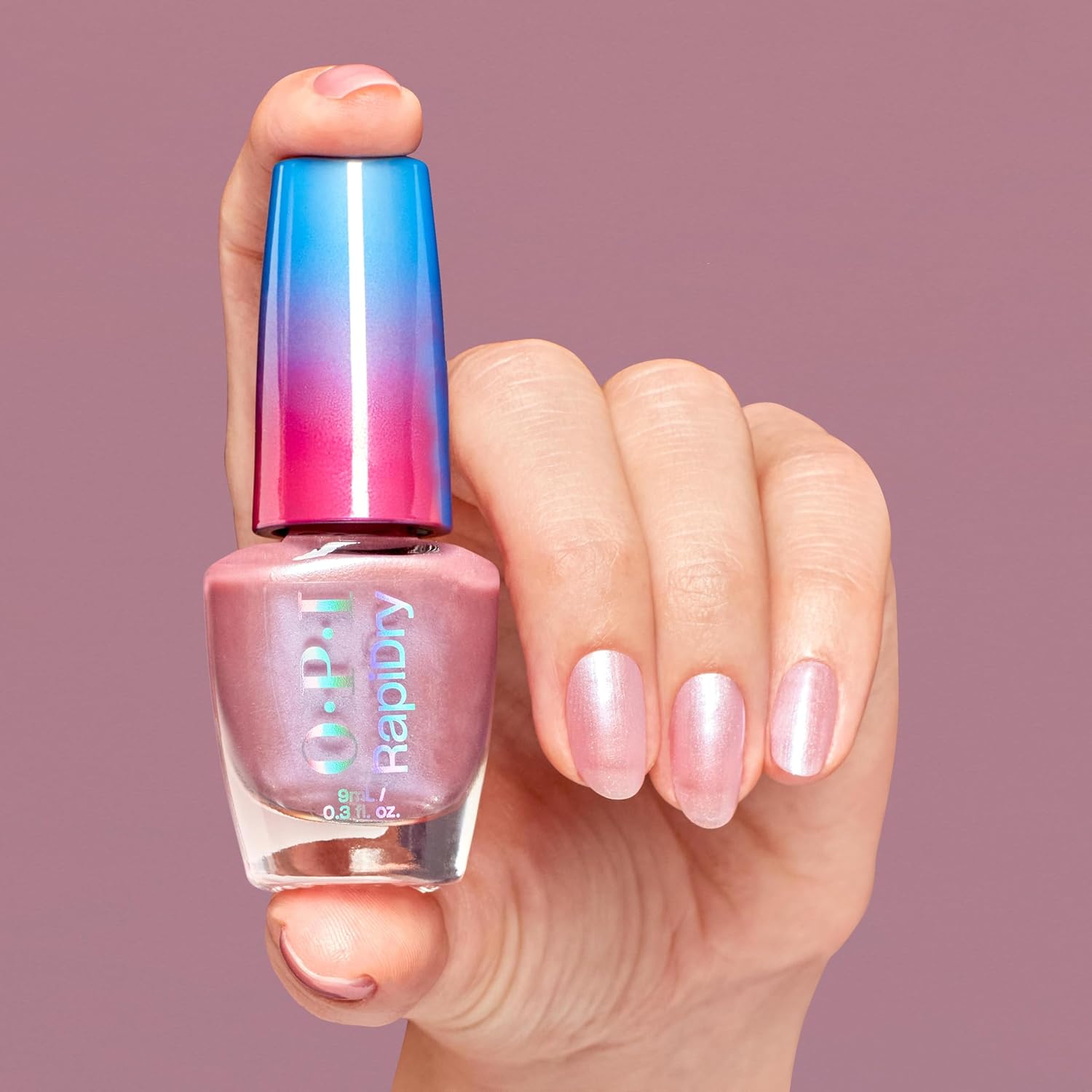 OPI RapiDry Flash n' Flirty | Opaque Soft Pink Pearl Quick Dry Nail Polish | Vegan. Smudge Proof. Fast Drying : Everything Else