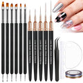 Artdone Nail Striping Tape Lines Kit With Nail Art Pens Dotting Tools And Liner Brushes For Gel Polish Small Detail Drawing Design Paint : Beauty & Personal Care