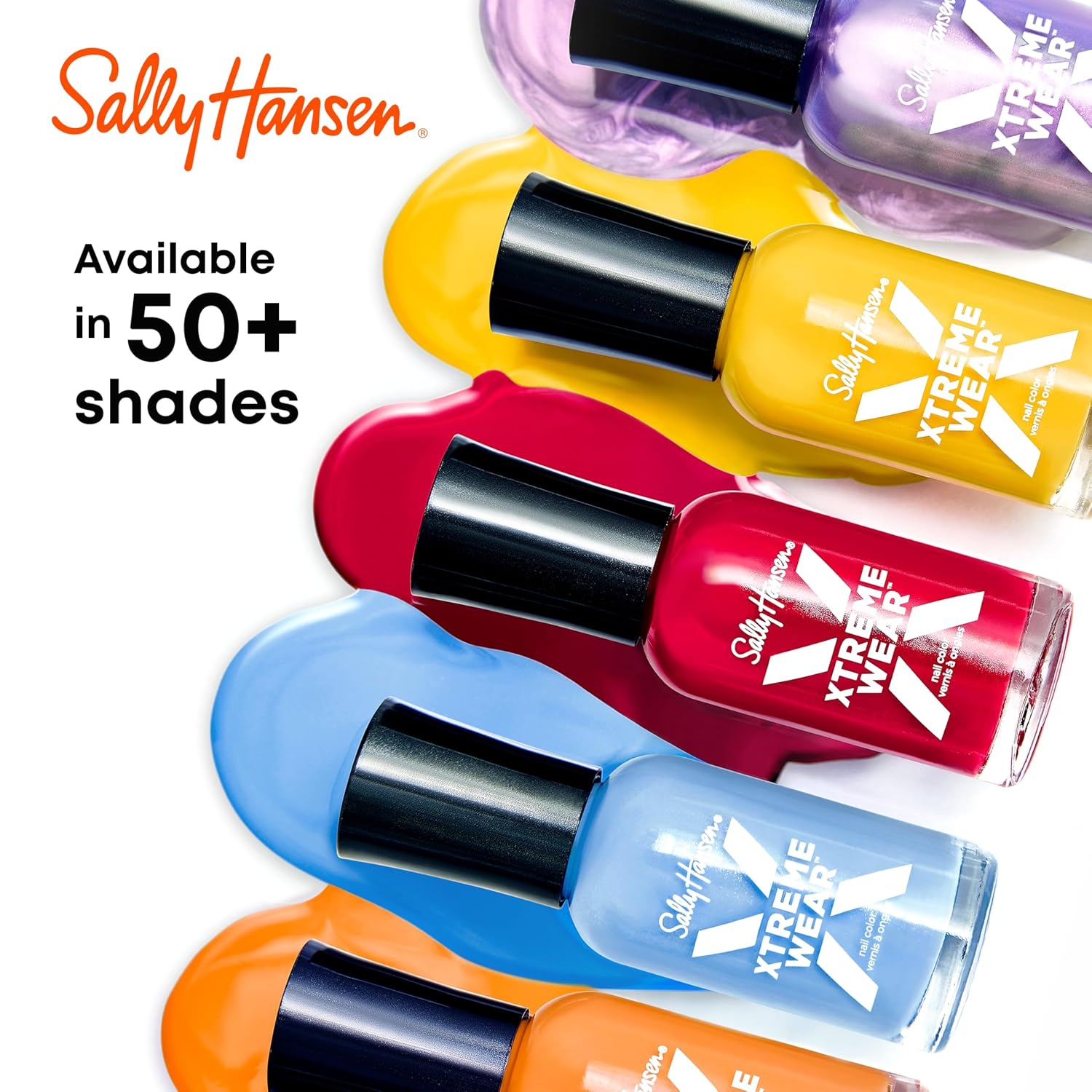 Sally Hansen Xtreme Wear. White On. Long Lasting. Chip Resistant. Semi Opaque. Shiny White Nail Polish : Beauty & Personal Care