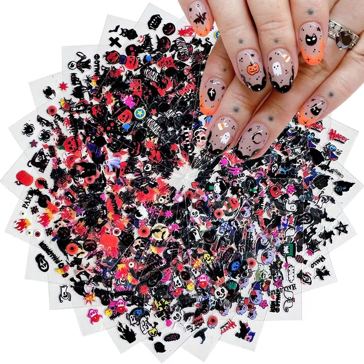 SPLOCUDU Colorful Cute Daisy. Floral. Heart. Flower Nail Art Stickers Decals. 3D Self Adhesive Supplies. Design Decoration Accessories for Women and Girls. 30 Sheets : Beauty & Personal Care