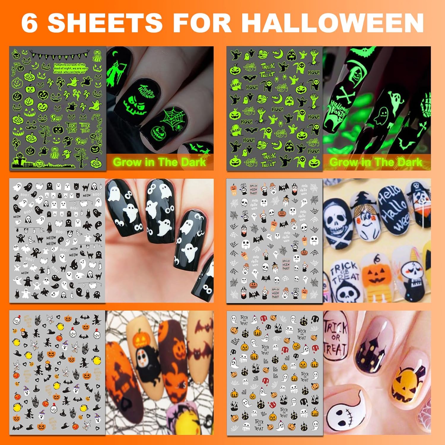 IDDFEVE 30 Sheets 8 Holiday Nail Art Stickers. Variety Pack All Season Nail Decals for All Year. Self-Adhesive Pegatinas Uñas 4th of July Halloween Fall Christmas Valentine St. Patrick's : Beauty & Personal Care