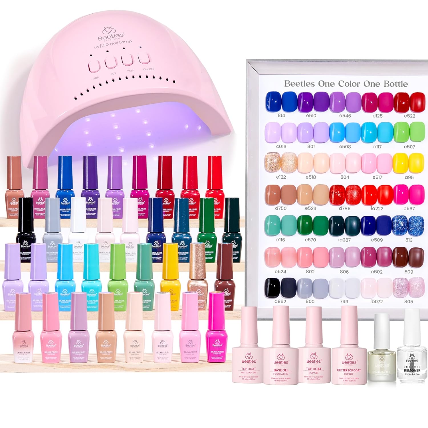 Beetles Gel Nail Polish Set - 23pcs Gel Polish Set Summer Colors. 20 Colors Pink Green Blue UV Gel Polish with Base Top Coat. All Season Manicure Tools for Beginners Nail Art Home : Beauty & Personal Care