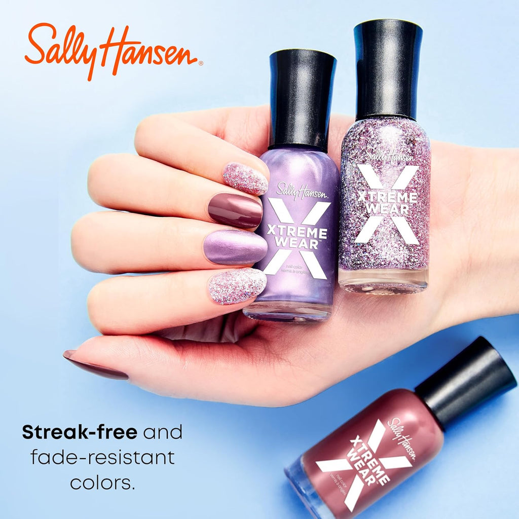 Sally Hansen Xtreme Wear. White On. Long Lasting. Chip Resistant. Semi Opaque. Shiny White Nail Polish : Beauty & Personal Care