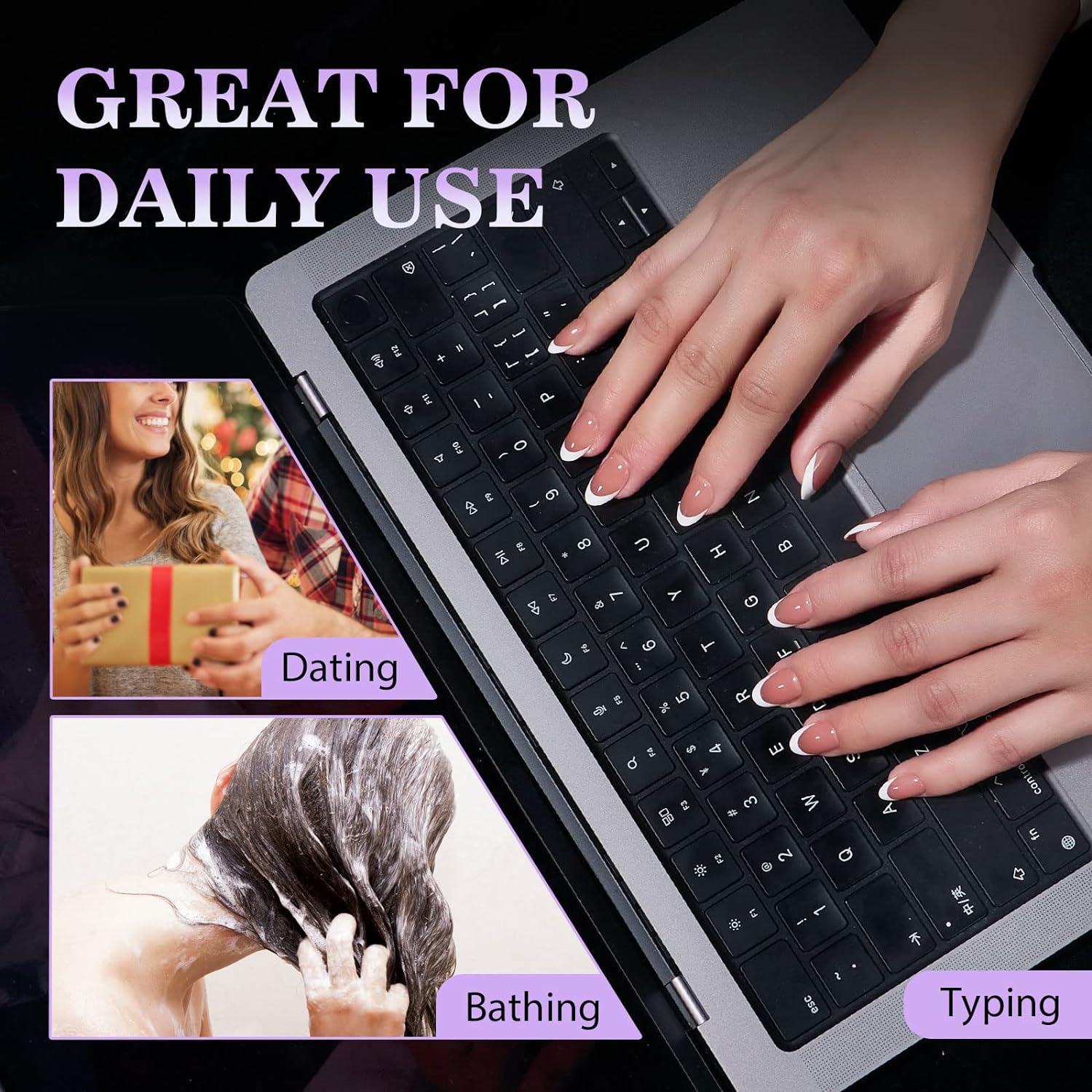 BTArtbox Nail Adhesive Tabs for Press On Nails - 10 Sheets 15 Sizes Ultra Thin & Waterproof Nail Stickers for Fake Nails. 300PCS Double Sided Jelly Nail Sticky Tabs for Manicure : Beauty & Personal Care