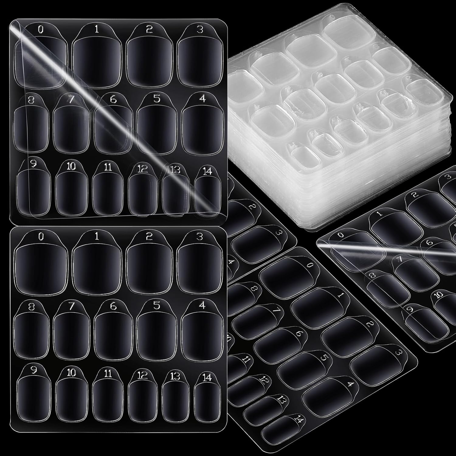 Teenitor 600pcs Press on Nail Adhesive Tabs. 15 Sizes of Nail Stickers for Press ons. Press on Nails Glue Stickers Press on Nail Sticky Tabs. Clear/Yellow : Beauty & Personal Care