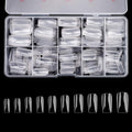 Full Cover Acrylic False Nail Tips. 500PCS Fake Nail Shape Artificial False Nails Tips 10 Sizes with Case for Nail Art Salons and Home DIY (Natural) : Beauty & Personal Care