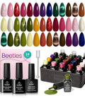 Beetles 44pcs Gel Nail Polish Set - 36 Colors Colorful Muse Gel Polish Kit Pink Nude Red Yellow Green Black White Glitter Nail Kit Base Top Coat UV LED Needed Salon DIY Home Gift for Women : Beauty & Personal Care