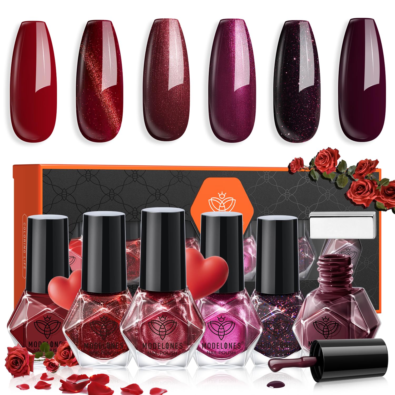 modelones Nail Polish Set 6 Colors Nude Nail Polish Jelly Set Red Pink Quick Dry Spring Summer Nail Polish 5ml (Sheer Nude Set) : Beauty & Personal Care