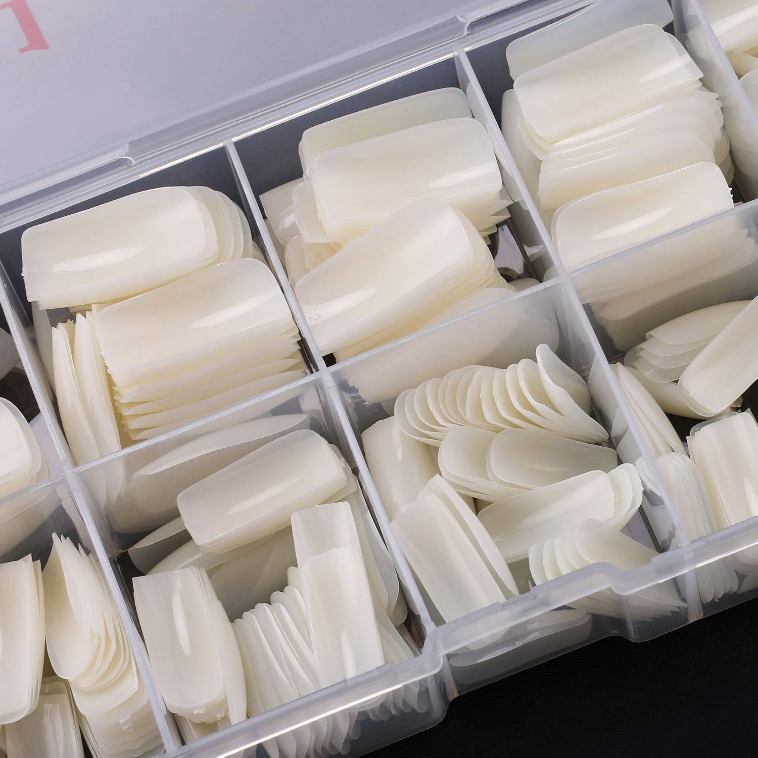 Full Cover Acrylic False Nail Tips. 500PCS Fake Nail Shape Artificial False Nails Tips 10 Sizes with Case for Nail Art Salons and Home DIY (Natural) : Beauty & Personal Care