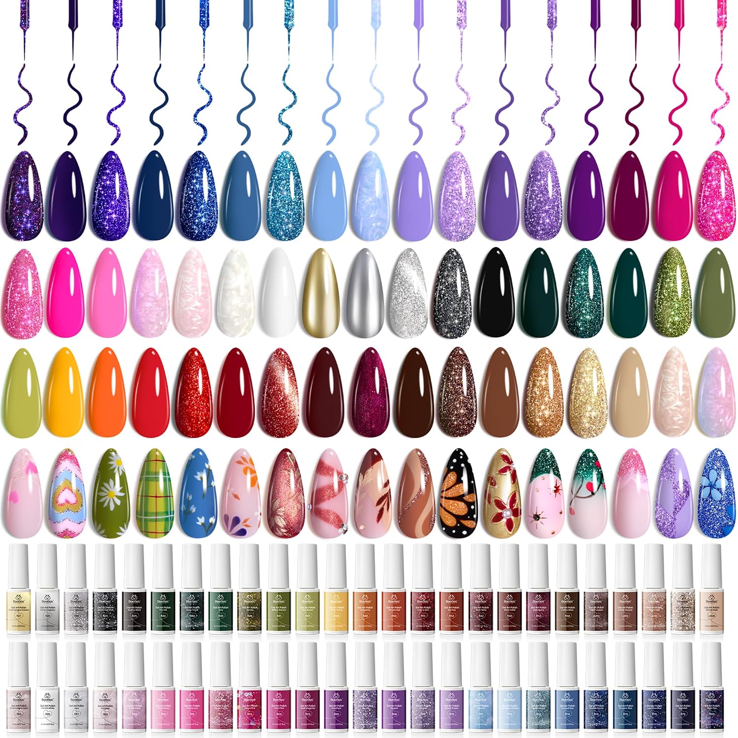 Beetles Gel Nail Polish Set - 23pcs Gel Polish Set Summer Colors. 20 Colors Pink Green Blue UV Gel Polish with Base Top Coat. All Season Manicure Tools for Beginners Nail Art Home : Beauty & Personal Care