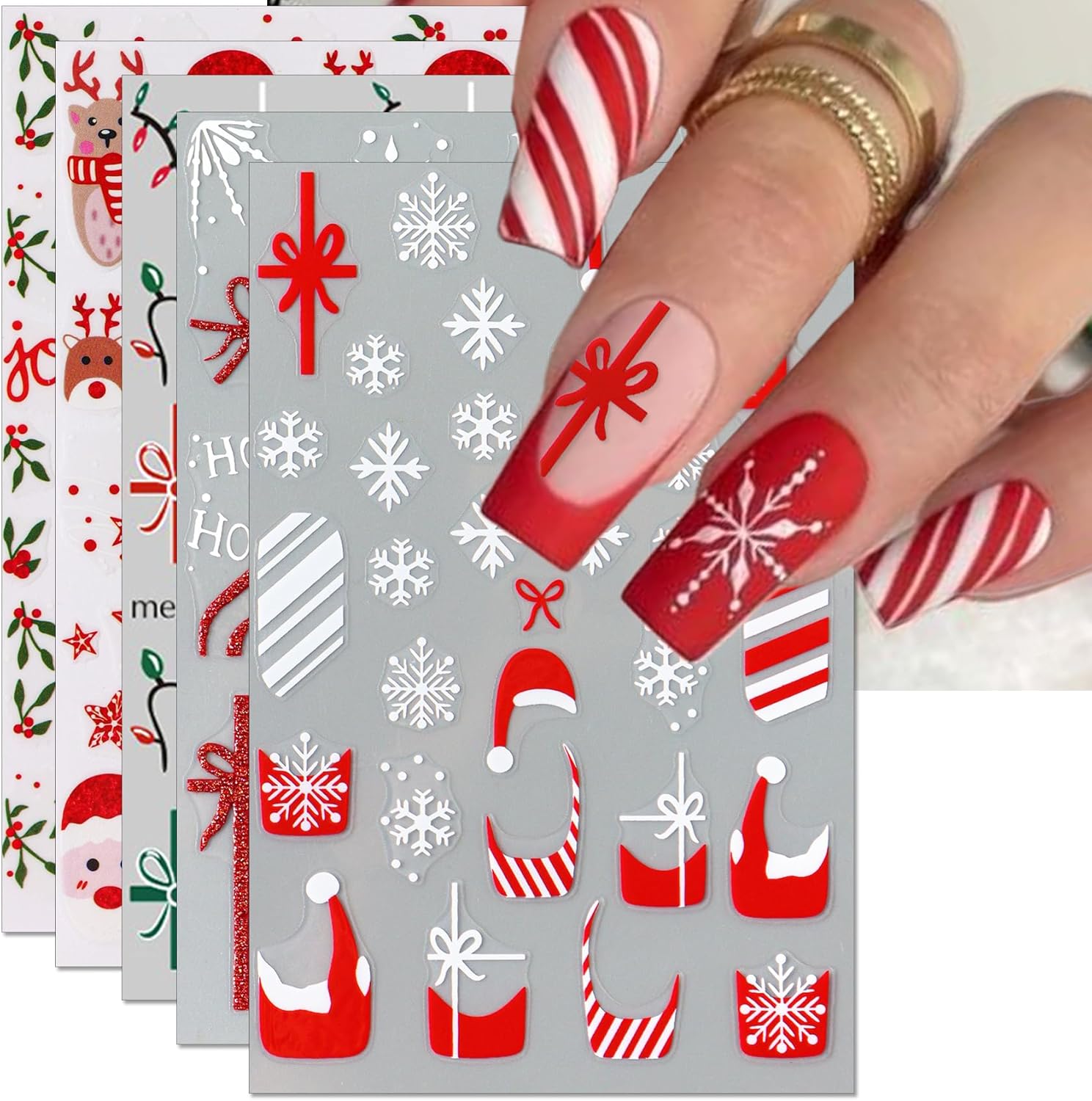 IDDFEVE 30 Sheets 8 Holiday Nail Art Stickers. Variety Pack All Season Nail Decals for All Year. Self-Adhesive Pegatinas Uñas 4th of July Halloween Fall Christmas Valentine St. Patrick's : Beauty & Personal Care