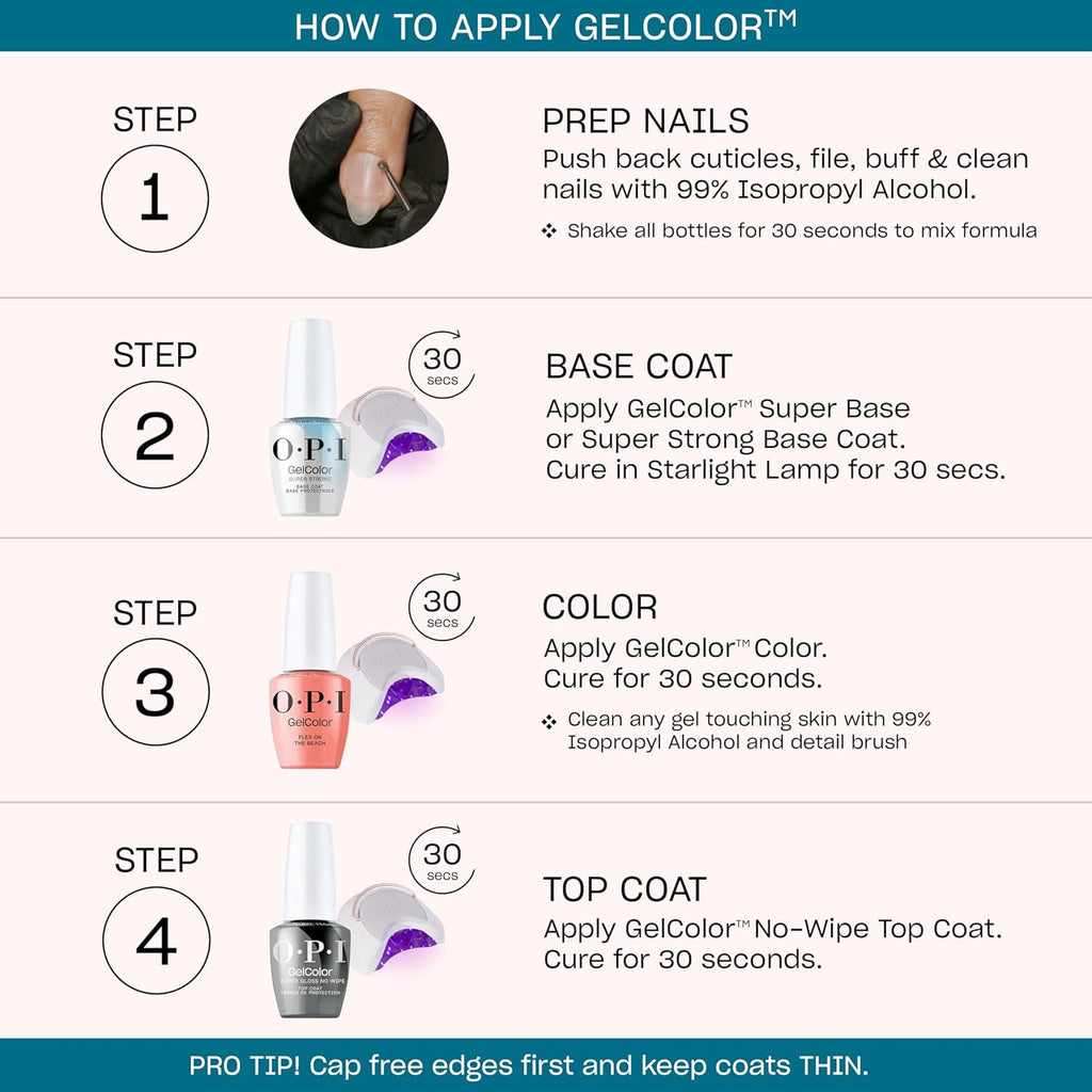 OPI GelColor Bubble Bath | Sheer Nude Pink Crème LED Cure Gel Nail Polish | Salon-Quality Shine. Long-Lasting Wear | Vegan & HEMA Free | 0.5 Fl Oz : Everything Else