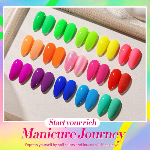 Born Pretty Neon Nail Polish Set. 15 Colors Spring Summer Nail Polish Quick Dry Nail Polish Kit Hot Pink Yellow Green Blue Neon Nail Lacquer Manicure Set for DIY Nail Art Salon Home Gift : Beauty & Personal Care