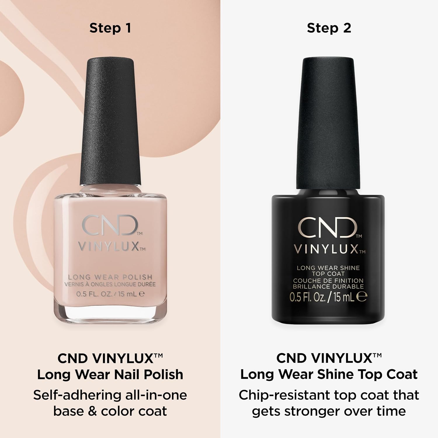 CND Vinylux Long Wear Shine Top Coat. Quick Drying Formula. Easy to Remove. 0.5 Fl Oz : Beauty & Personal Care