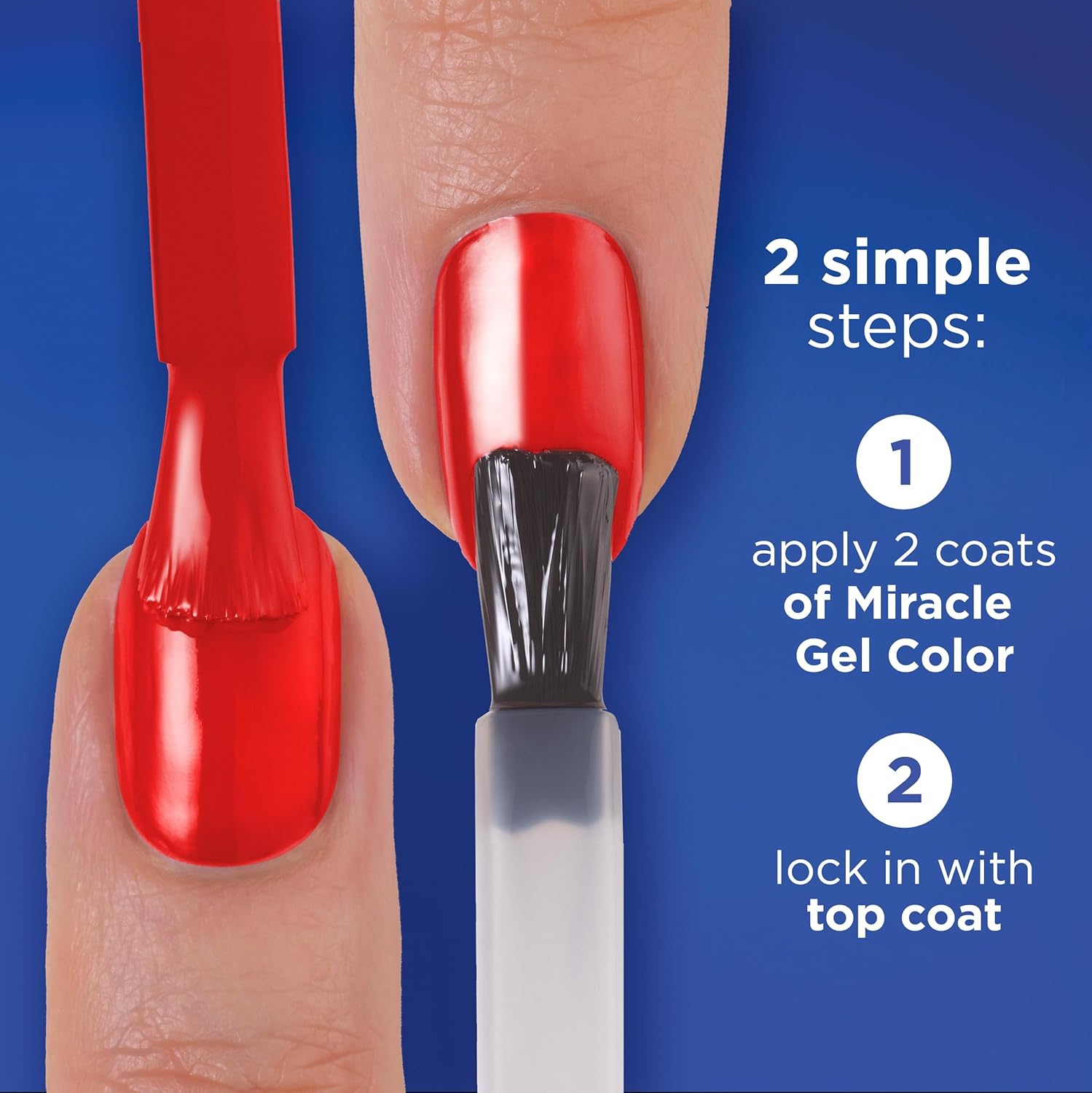 Sally Hansen Miracle Gel™. Shiny Top Coat. Long Lasting. Gel-Like Formula. No UV Lamp Needed. Clear Nail Polish : Beauty & Personal Care