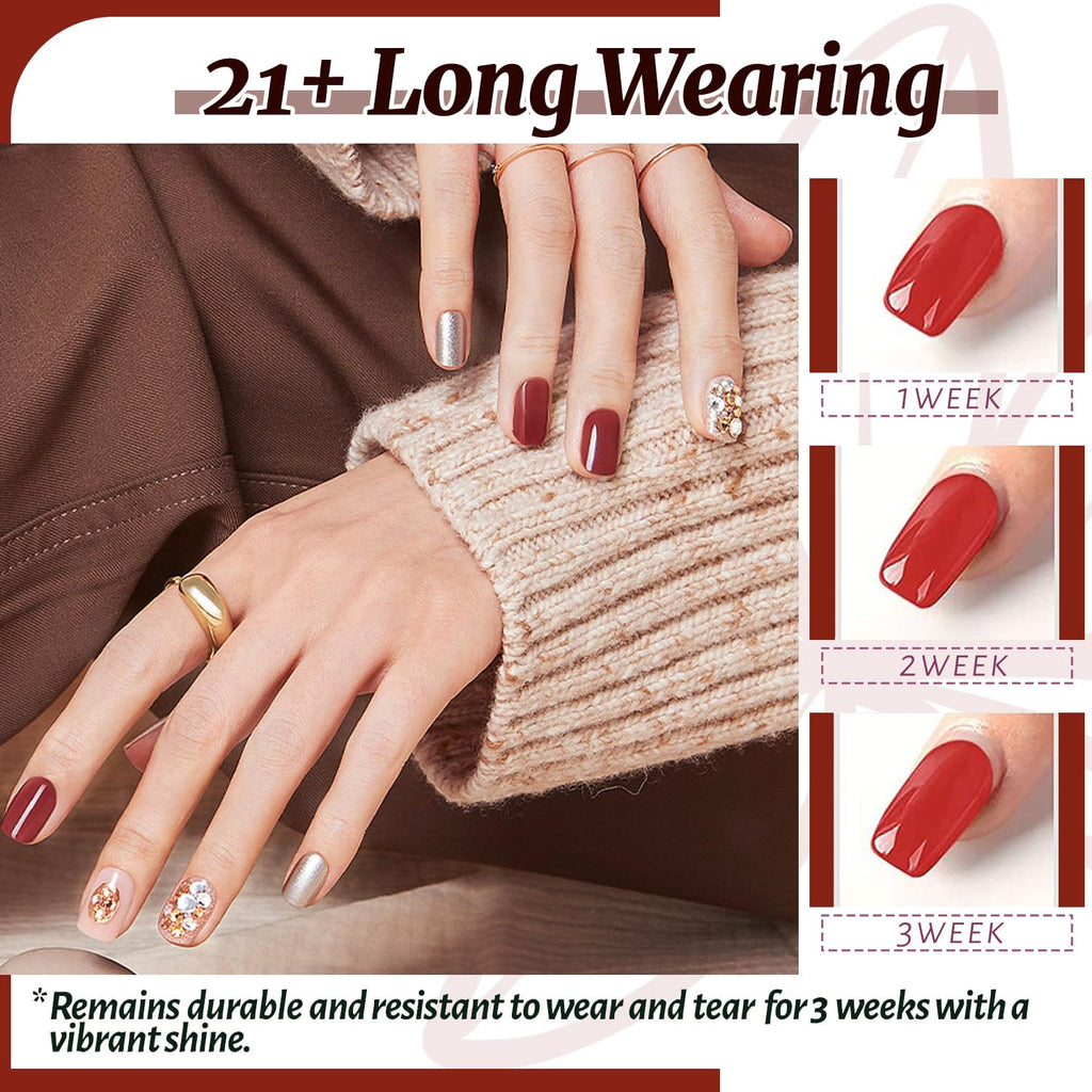 JEWHITENY 30pcs Gel Nail Polish Kit With 27 Colors + Matte Top Coat. Base Coat And Top Coat Polish Set For Manicure Nail Art Salon/Home Starter (Packaging May Vary) : Beauty & Personal Care