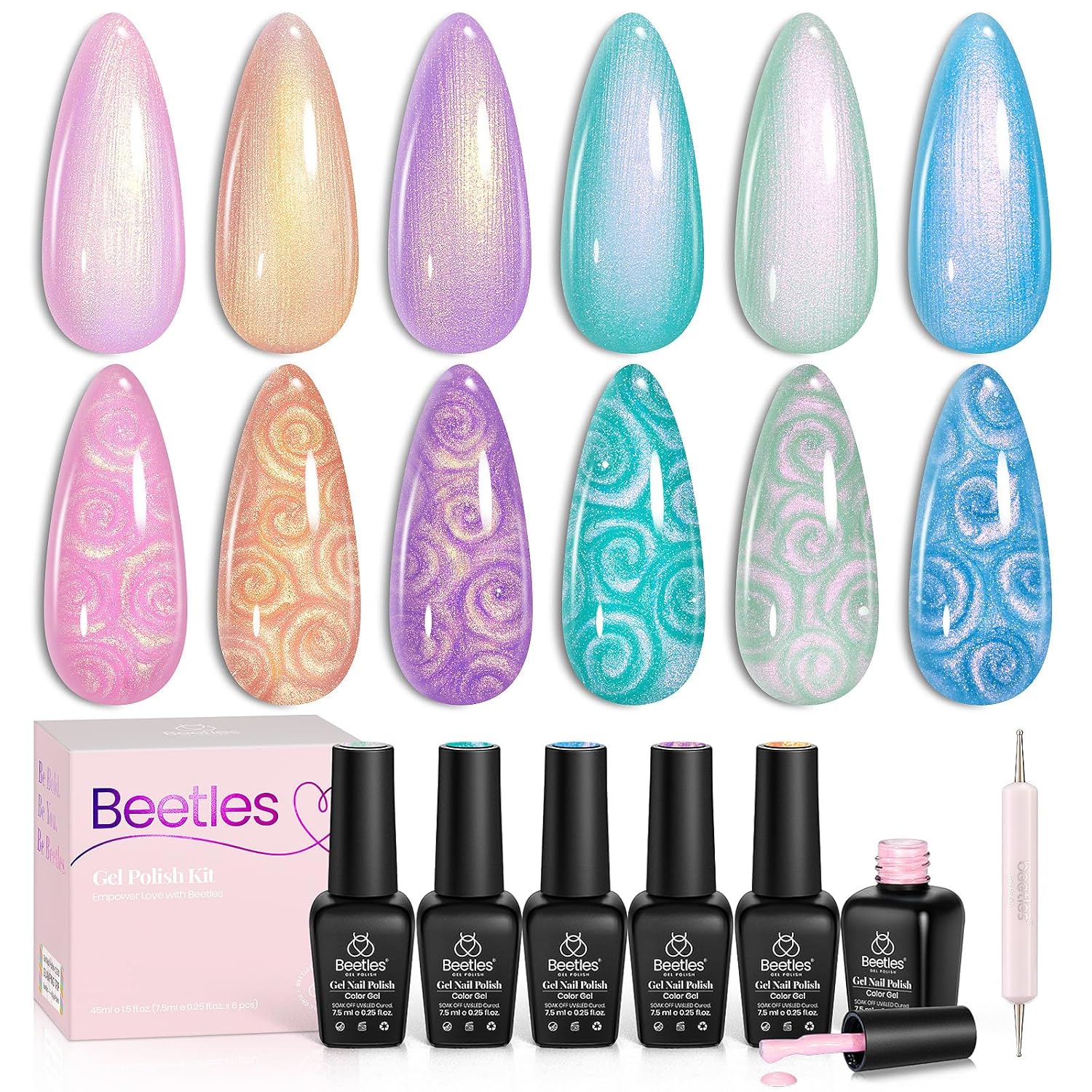 Beetles Nude Gel Nail Polish Set - 6 Colors Nude Pink Brown Neutral Jelly Gel Polish Kit Sheer Translucent Effect Soak Off UV Nail Art Design Drunken Rose Collection Manicure Gift for Women : Beauty & Personal Care