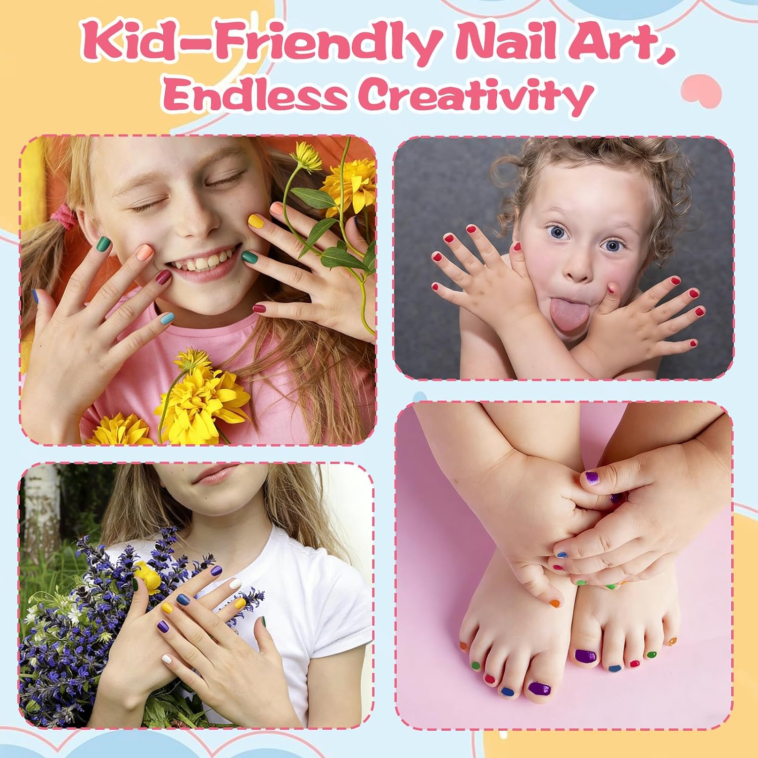 Dmsky Kids Nail Polish Set.18 Colors Peelable Water-Based Quick Dry Nail Polish for Kids.Non Toxic Nail Polish Kit for Girls Ages 3+ Diy Nail Art.Great Gift for Birthday.Makeovers and School Rewards : Beauty & Personal Care