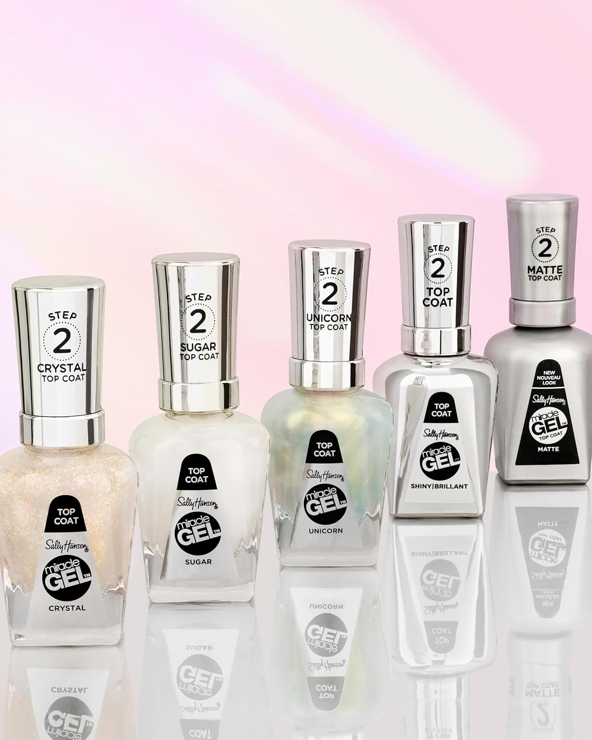 Sally Hansen Miracle Gel™. Shiny Top Coat. Long Lasting. Gel-Like Formula. No UV Lamp Needed. Clear Nail Polish : Beauty & Personal Care