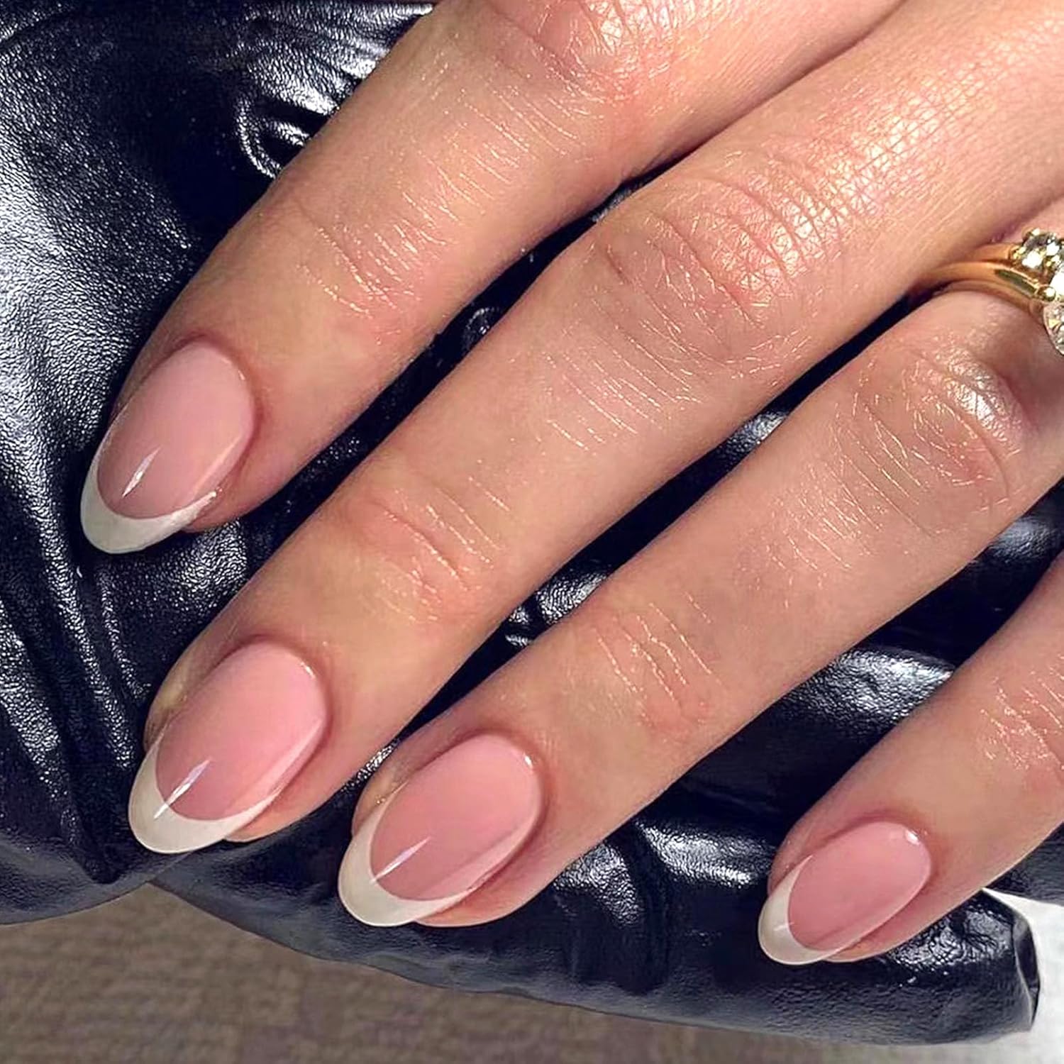 Short Press On Almond Fake Nails - Flower Acrylic Fall Nails Press Ons Full Cover Glue On Cute False Floral Stick On Nails for Women - 30 Pcs : Beauty & Personal Care