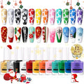 Born Pretty Neon Nail Polish Set. 15 Colors Spring Summer Nail Polish Quick Dry Nail Polish Kit Hot Pink Yellow Green Blue Neon Nail Lacquer Manicure Set for DIY Nail Art Salon Home Gift : Beauty & Personal Care