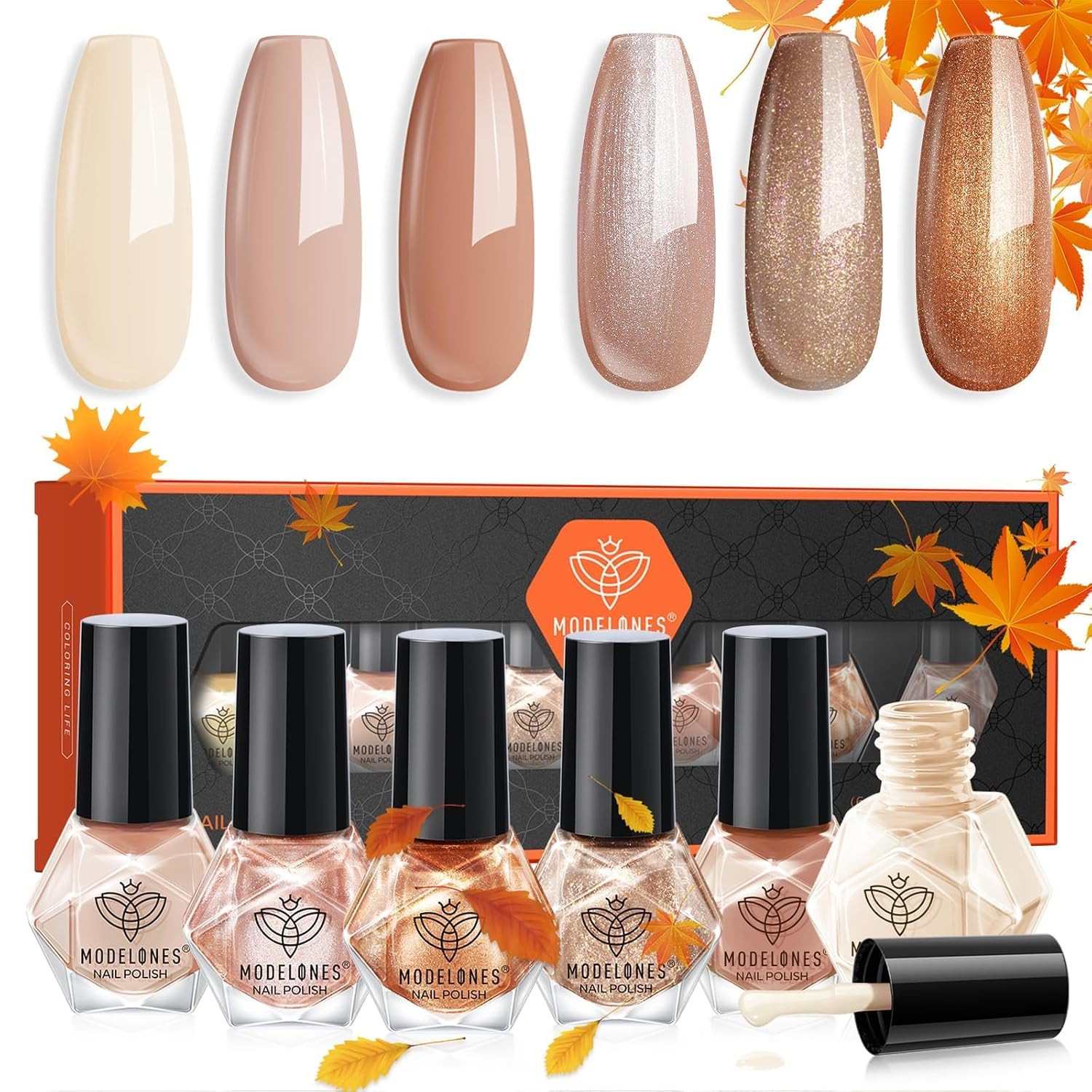 modelones Nail Polish Set 6 Colors Nude Nail Polish Jelly Set Red Pink Quick Dry Spring Summer Nail Polish 5ml (Sheer Nude Set) : Beauty & Personal Care