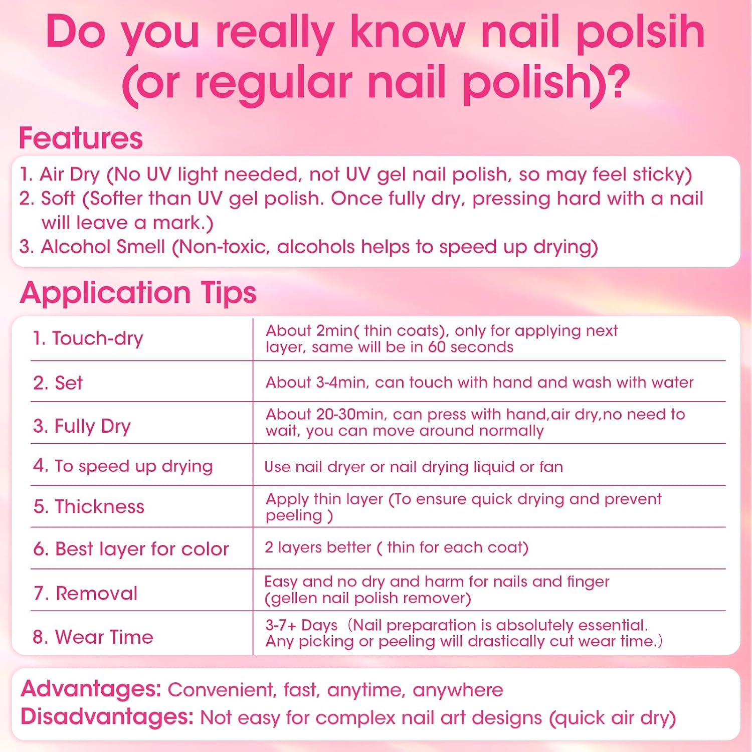 GELLEN Clear Nail Polish Base Coat Pink Tint. Sheer Natural Color Regular Nail Polish Quick Air Dry. Calcium Formula Strengthens Nails. Enhances Natural Look. TPO HEMA Free. Non-toxic. Anti-yellowing : Beauty & Personal Care