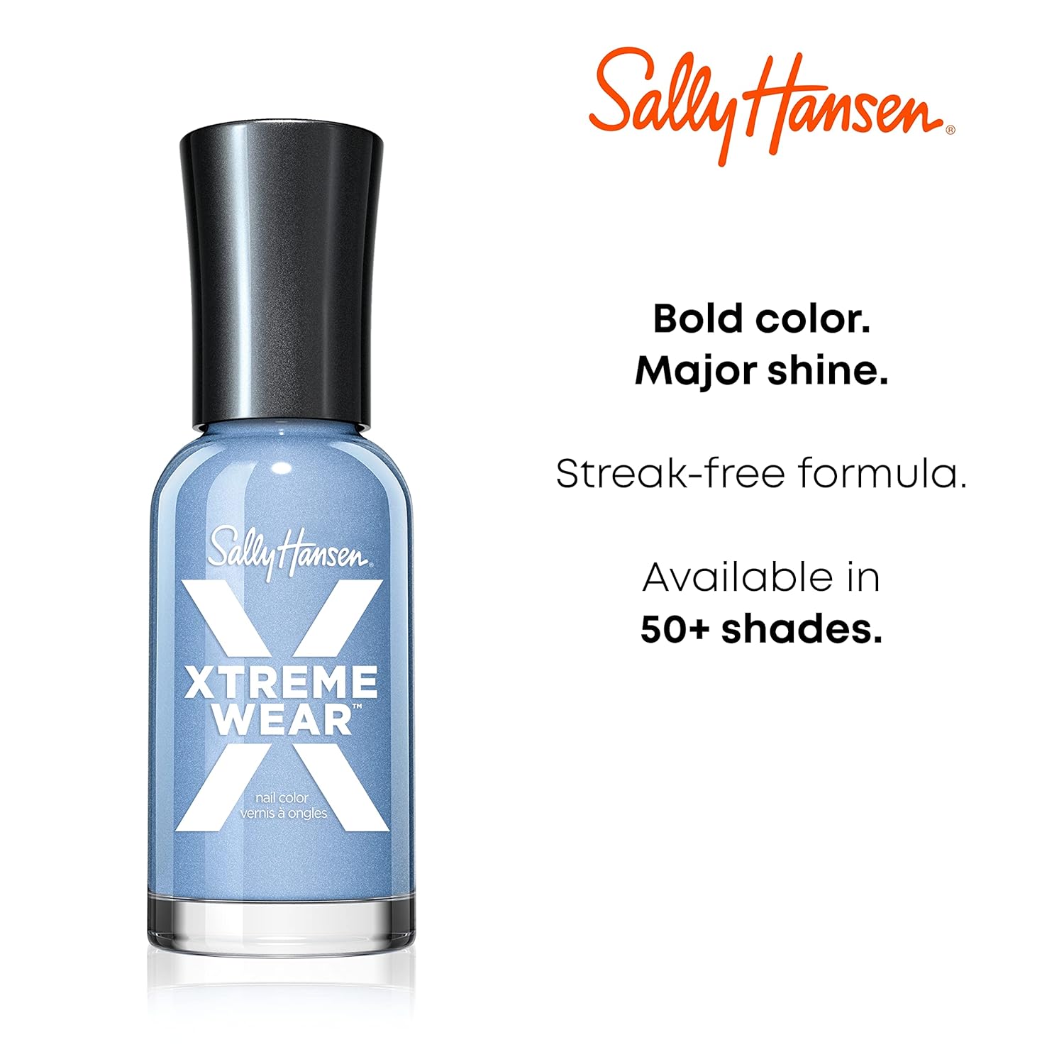 Sally Hansen Xtreme Wear. White On. Long Lasting. Chip Resistant. Semi Opaque. Shiny White Nail Polish : Beauty & Personal Care