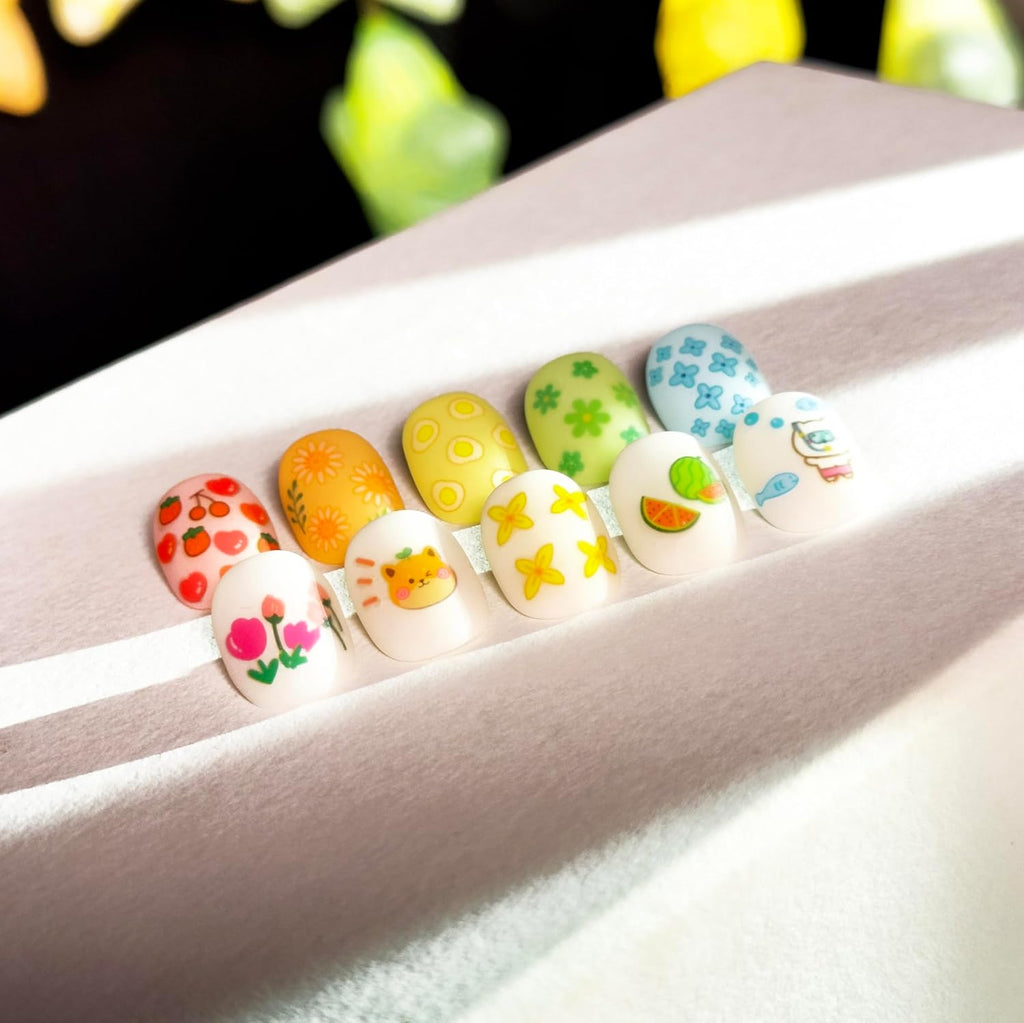 15 Sheets of Nail Stickers for Kids - 735 Cute Nail Stickers - Nail Decals for Girls - Flower. Bunny. Unicorn. Bear. Fruits | Glow in The Dark : Beauty & Personal Care