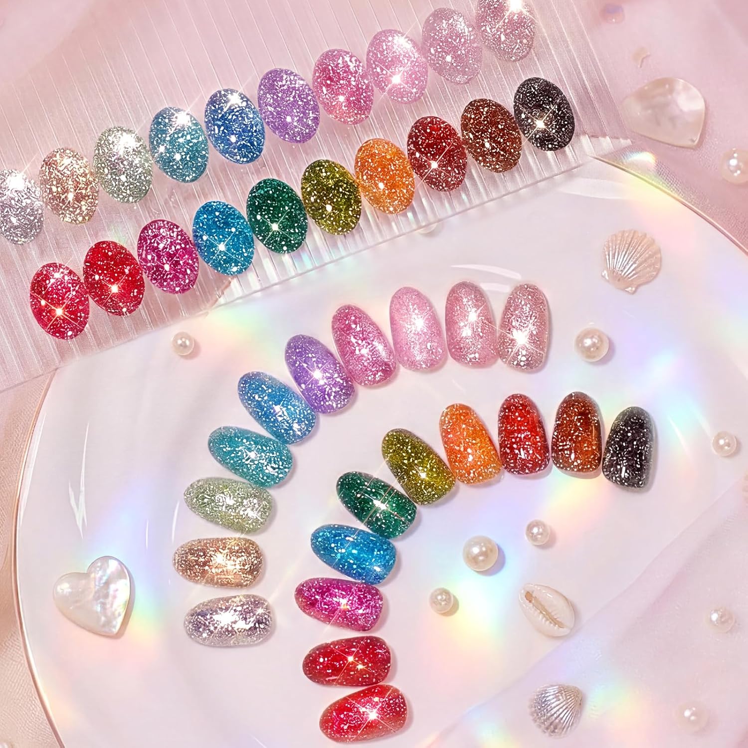 Beetles Summer Gel Polish Set - Rustic Sonata 25 Colors Yellow Orange Blue Pink Bright Gel Polish with Base Coat Glossy & Matte Top Coat DIY Salon Soak Off UV Led Nails 4th of July : Beauty & Personal Care