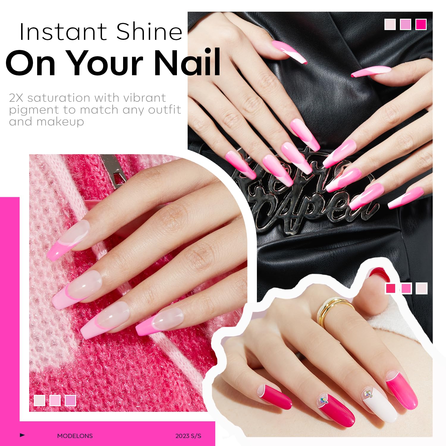 modelones Pink Gel Nail Polish Set- 6 Colors 2026 Summer Spring Pastel Hot Pink Tones Neon Milk Pink White Gel Polish Magenta Light Soft to Dark LED Nail Art for Nail Lovers Gift DIY Starter Kit : Beauty & Personal Care