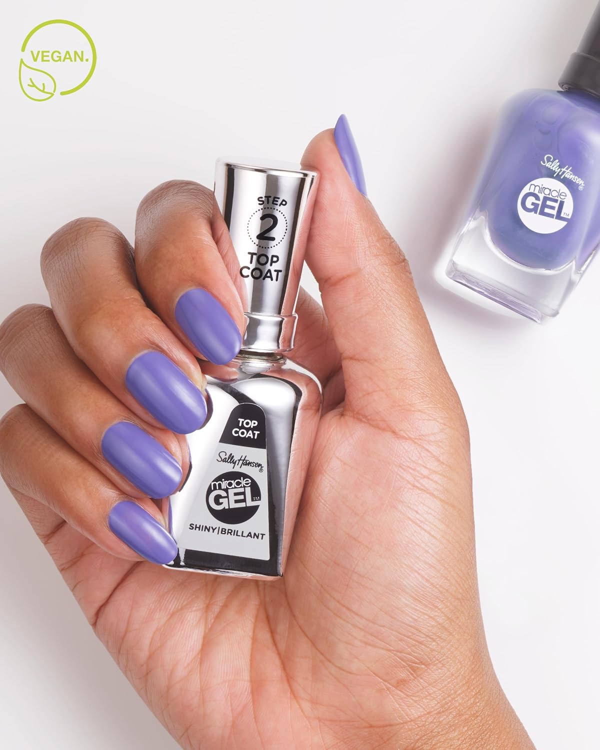 Sally Hansen Miracle Gel™. Shiny Top Coat. Long Lasting. Gel-Like Formula. No UV Lamp Needed. Clear Nail Polish : Beauty & Personal Care