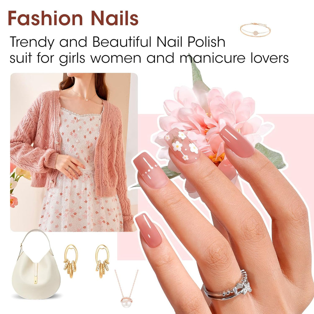 GELLEN Nail Polish Neutral Earth Tones. Nude Dusty Rose Fall Winter Air Dry Regular Nail Polish 6-color Set for Finger Toe Nails Home Salon All Seasons. Not UV Gel. Hema Free. Non Toxic. TPO Free : Beauty & Personal Care