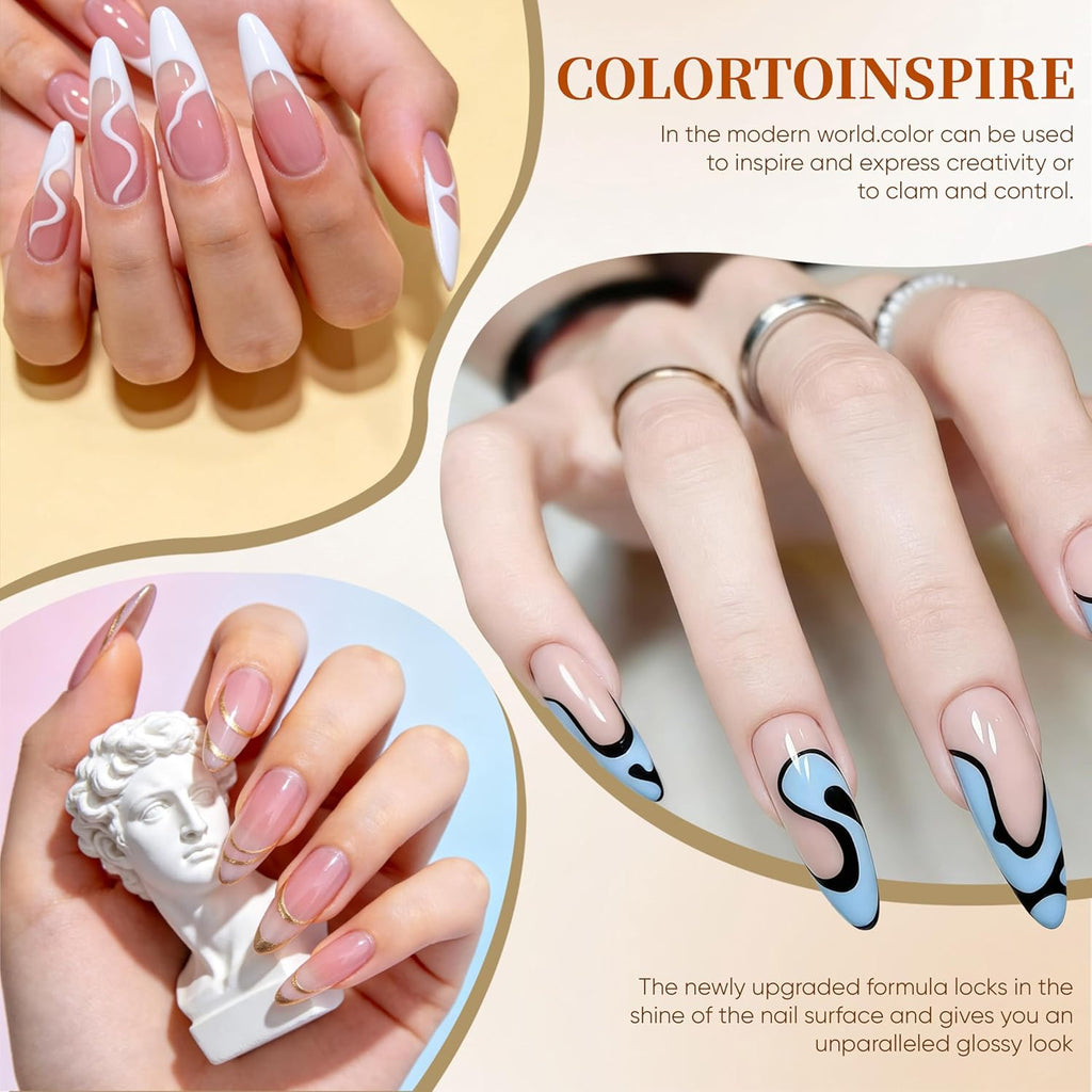 Nail Polish Kit with UV Light 25 Colors Gel Polish Starter Kit : Beauty & Personal Care
