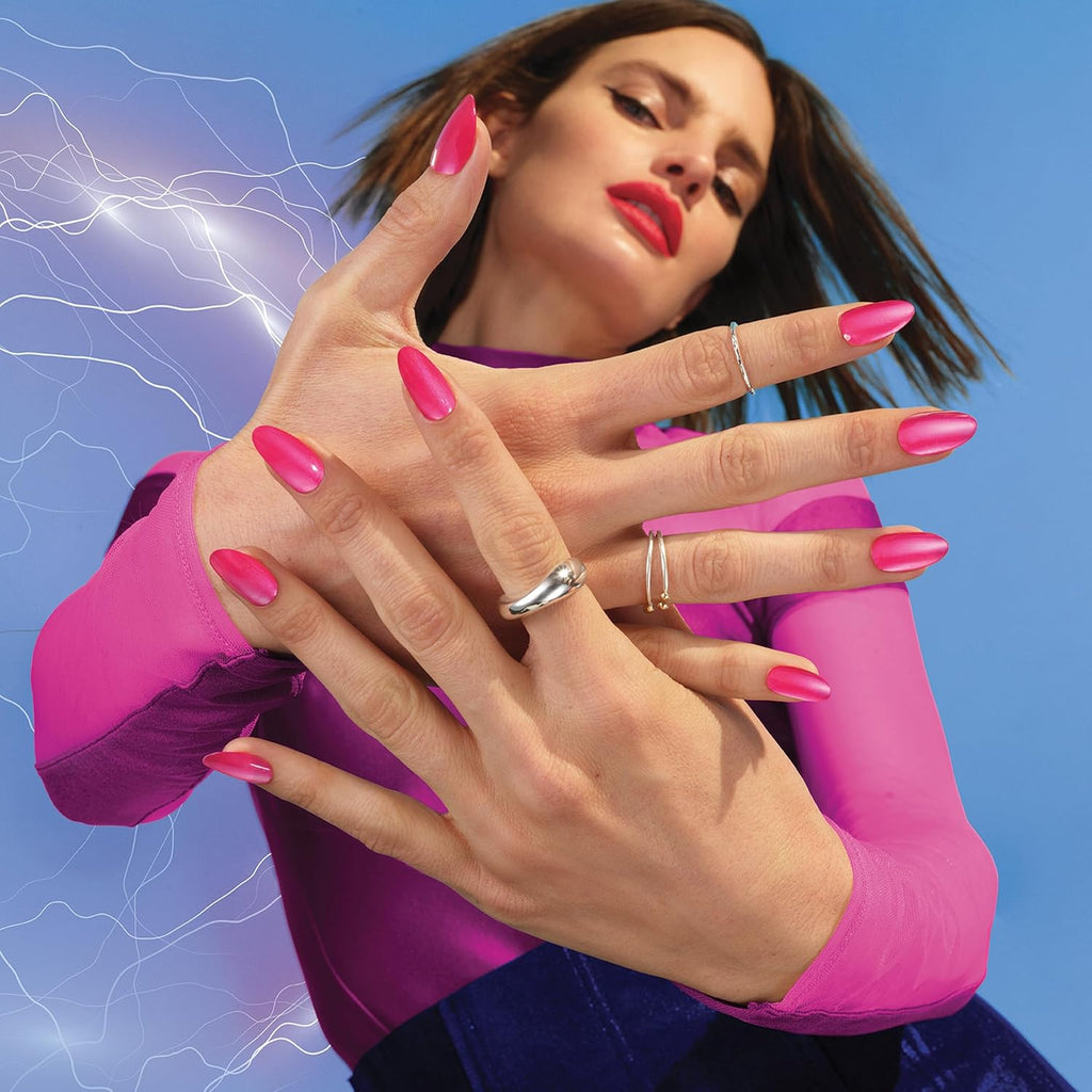 Sally Hansen Miracle Gel Supercharged Pinks Nail Polish | Salon Quality Gel-Like Formula. Two-Step System. No UV Light Needed. Long Lasting | 350 Work Hard. Play Pink | Bright Pink Crème Nail Color : Beauty & Personal Care