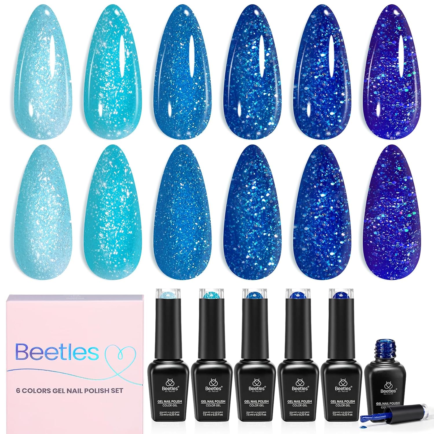 beetles Gel Polish Whispers of Love Jelly Gel Nail Polish Set - 6 Colors Milky White Nude Pink Neutral Sheer Translucent Soak Off UV Gel Nail Kit. Nail Concealer for Salon DIY Manicure Gift Women : Beauty & Personal Care