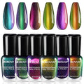 Morovan Fingernail Nail Polish Set: Holographic Metallic Ombre Lacquer Air Dry Nail Polish Regular Nail Pack 0.27oz Glitter Finger Nail Bulk Toenail Polish Kit Halloween Fall Gift for Women : Beauty & Personal Care