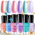 Morovan Chameleon Nail Polish Set: 6 Colors Holographic Quick Dry Mini Nail Lacquer Kit Green Glitter Pink Blue Purple Gray Aurora Shimmer Fall DIY Nail Art Manicure Gift For Women Girls : Beauty & Personal Care