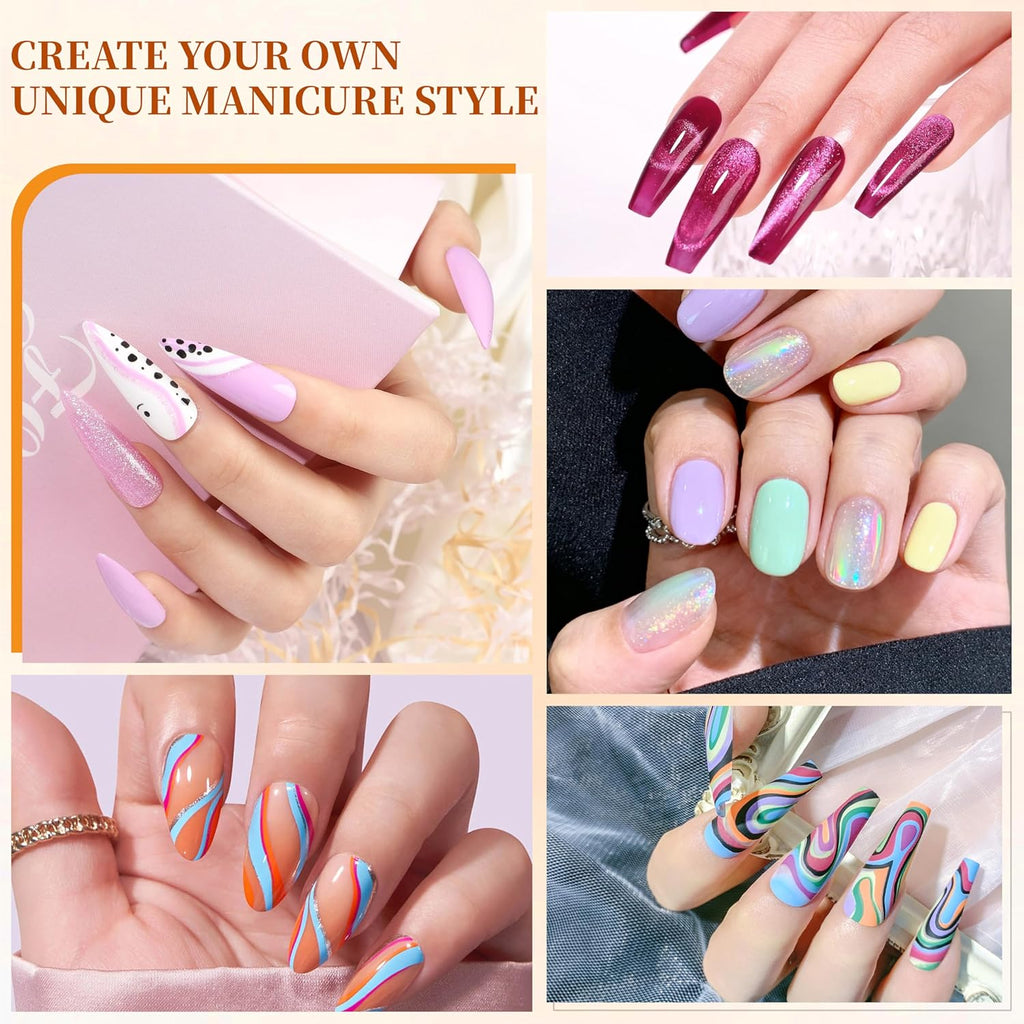 YALSYNY NAIL POLISH KIT with U V Lamp and Drill Starter Kit 36 Colors Gel Nail Polish Nail Art Gel Manicure Kit : Beauty & Personal Care
