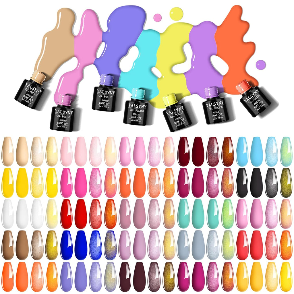 Nail Polish Kit with UV Light 25 Colors Gel Polish Starter Kit : Beauty & Personal Care