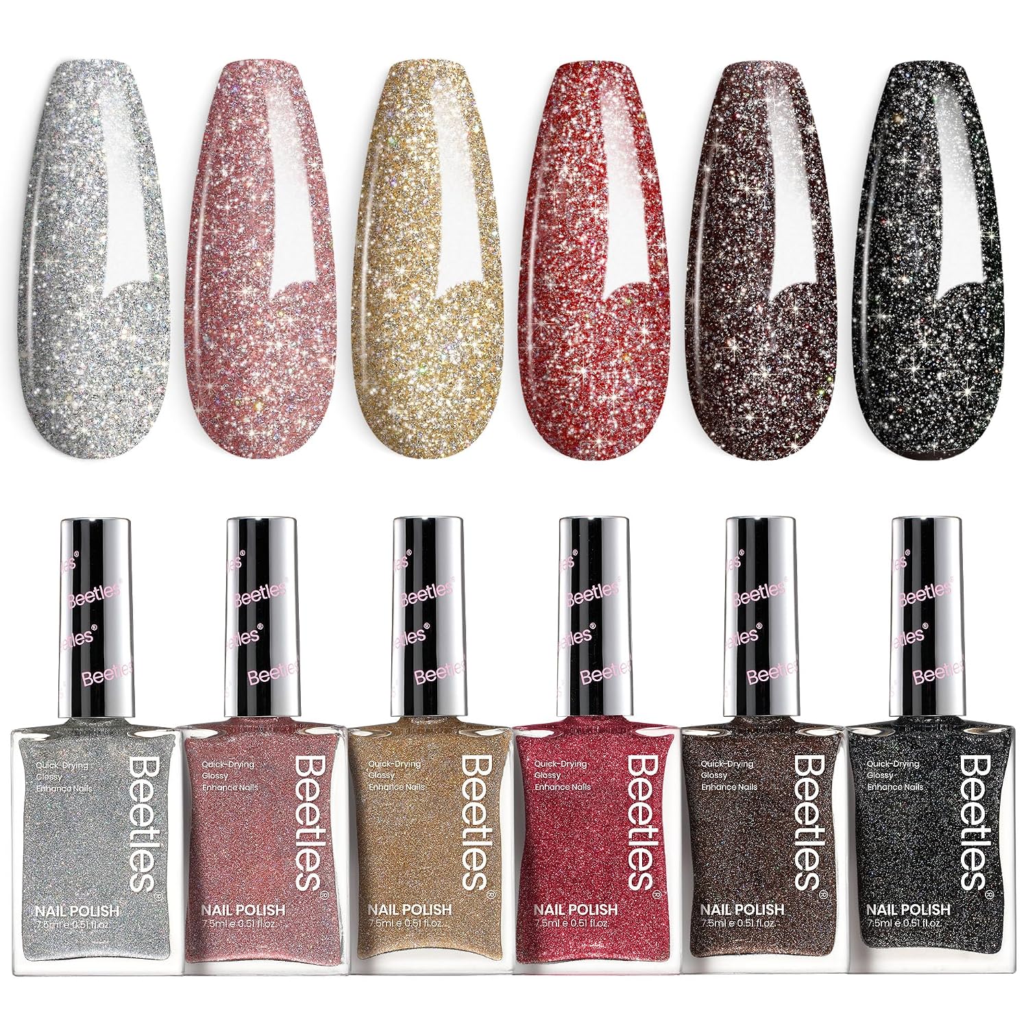 Beetles Nude Nail Polish Set Coconut Mousse 6Pcs. Pink Nail Fast Drying Long Lasting Neutral Brown Red Burgundy Dark Lacquer Glossy for Salon-Quality Results : Beauty & Personal Care