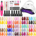 Nail Polish Kit with UV Light 25 Colors Gel Polish Starter Kit : Beauty & Personal Care